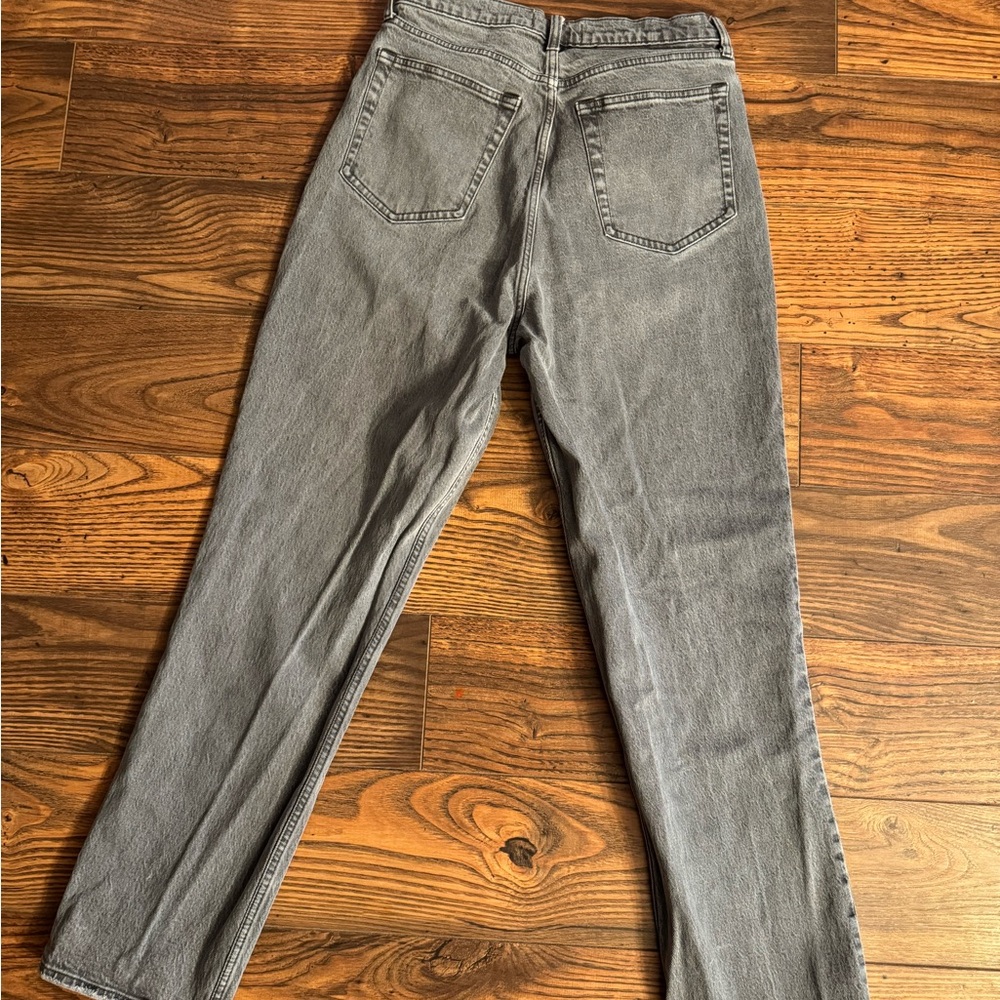 Abercrombie & Fitch Grey Ultra High Rise Jeans 90s Straight - Picture 3 of 3